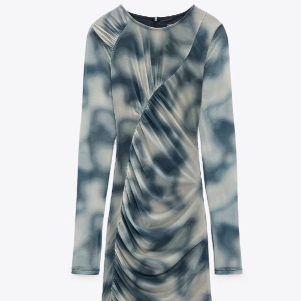 Zara Printed Tulle Dress